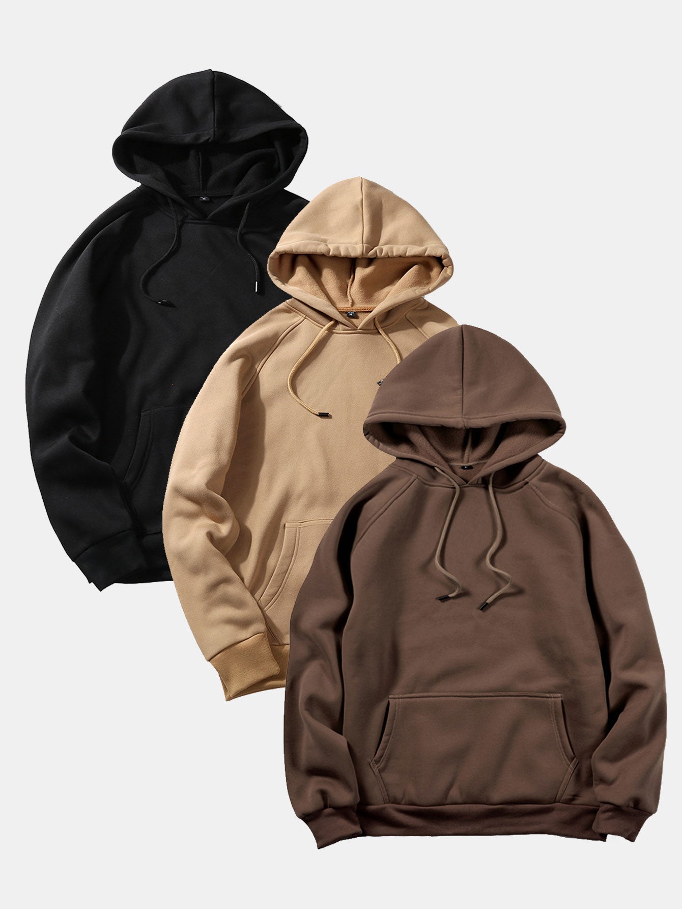 3 Pieces  Basic Hoodies