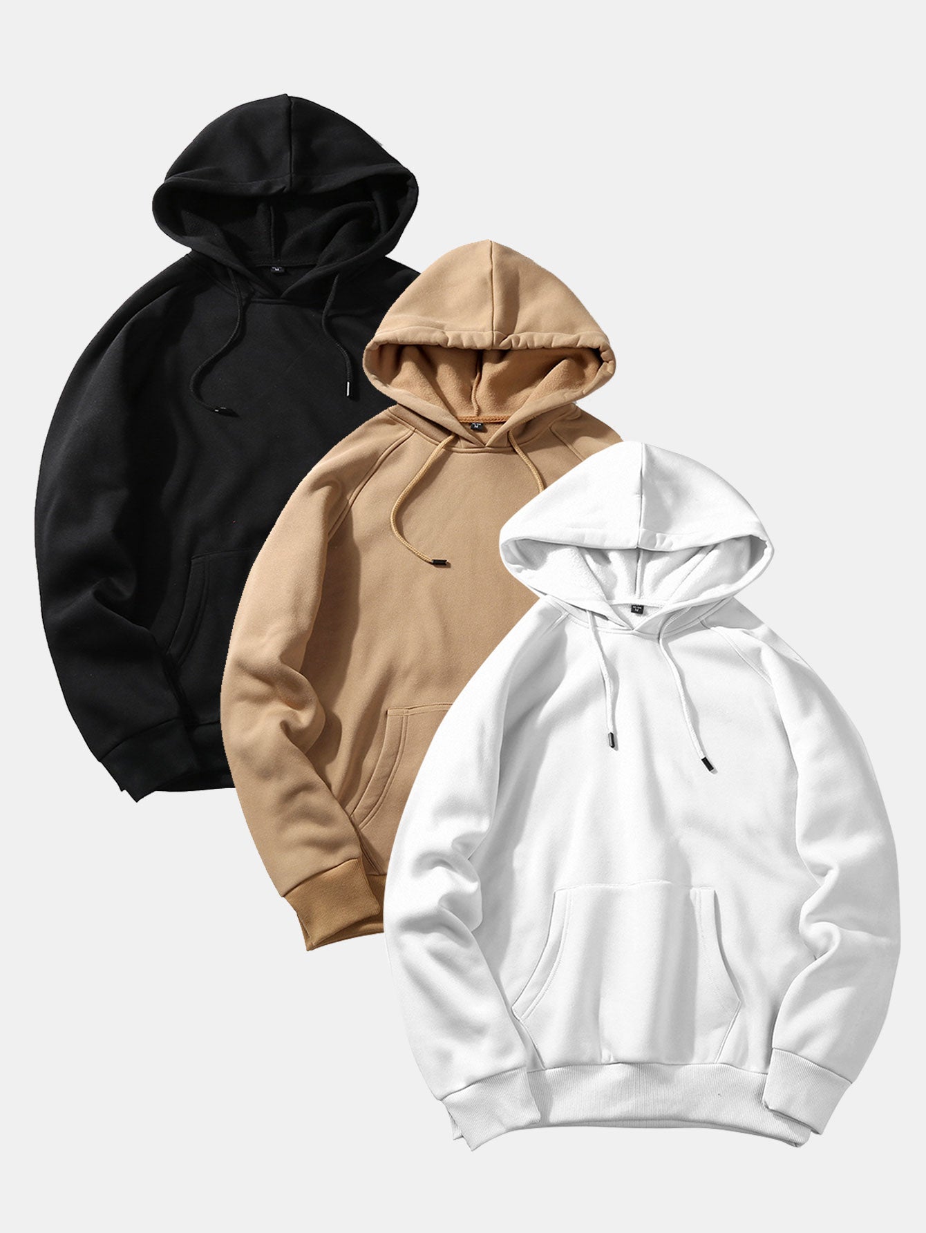 3 Pieces  Basic Hoodies