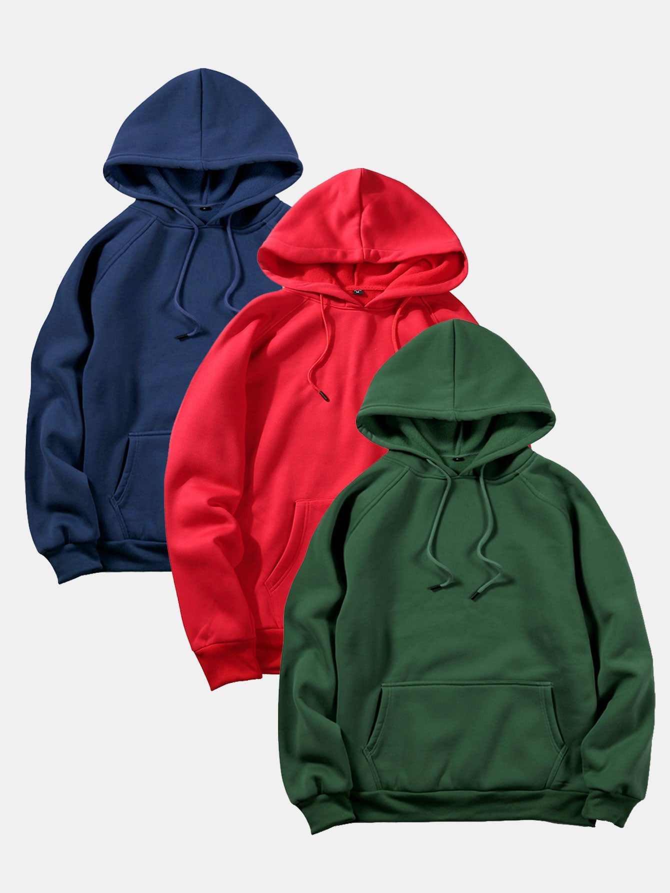 3 Pieces  Basic Hoodies