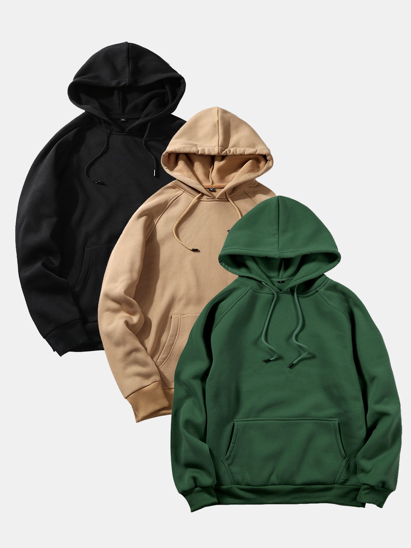 3 Pieces  Basic Hoodies