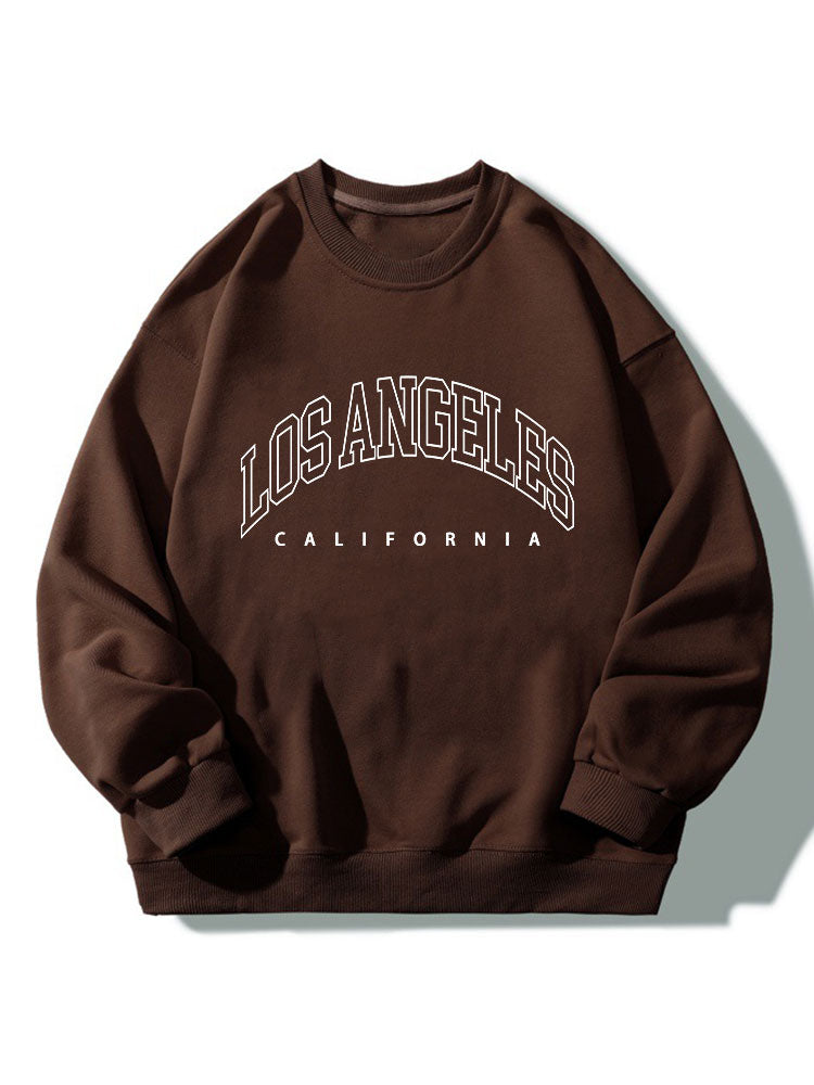 Los Angeles Print Crew Neck Relaxed Sweatshirt