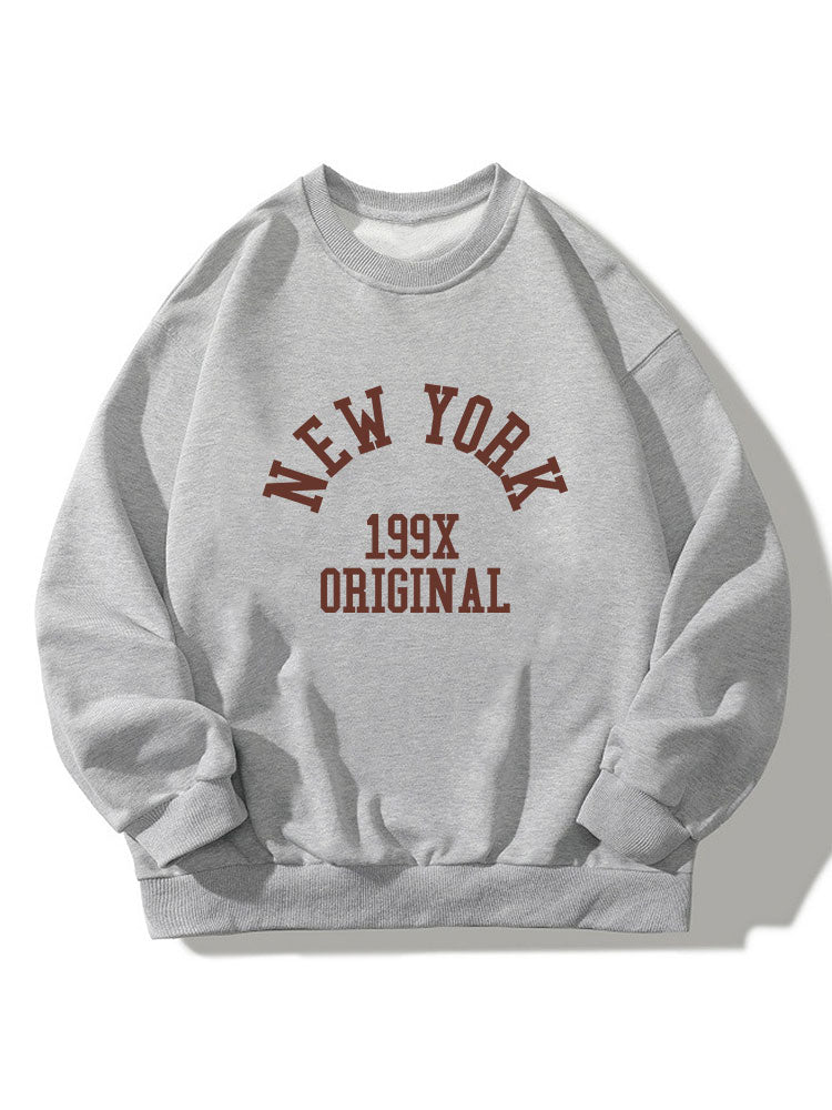 New York Print Relaxed Sweatshirt