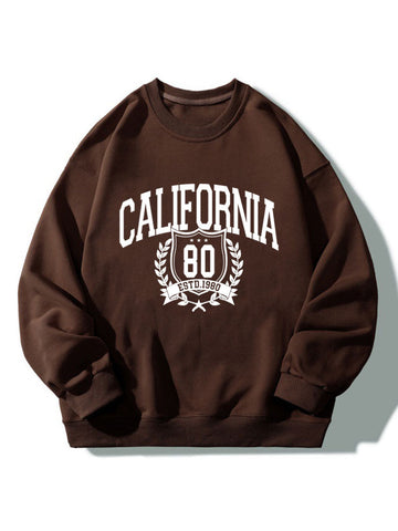 California Varsity Print Relaxed Sweatshirt