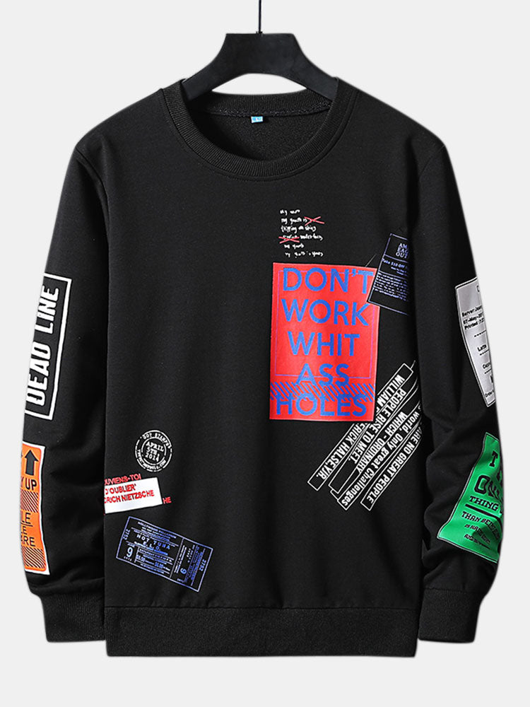 Men's Graphic Sweatshirt | Printed & Back Printed Sweatshirt - CRERI