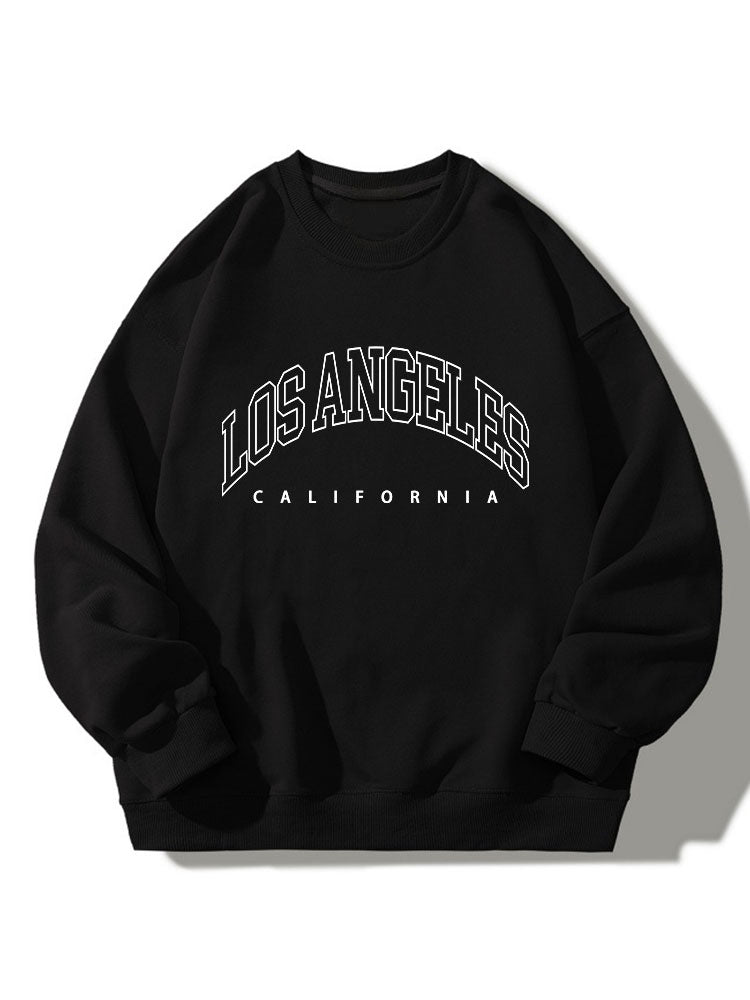 Los Angeles Print Crew Neck Relaxed Sweatshirt