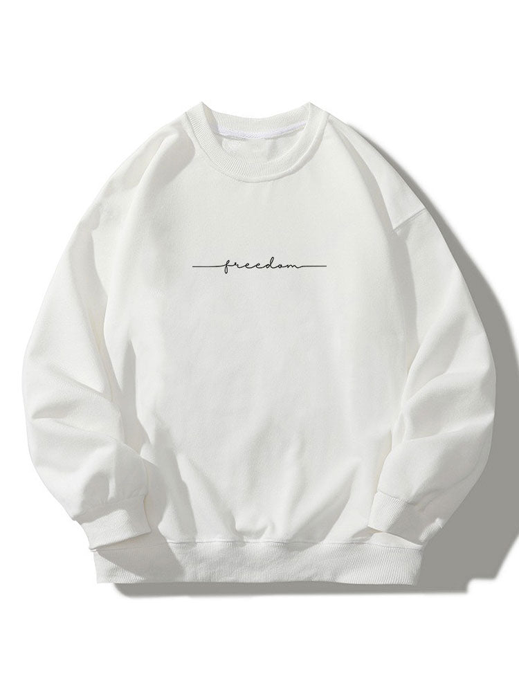 Freedom Print Relaxed Sweatshirt