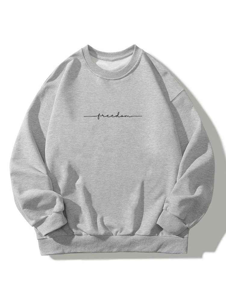 Freedom Print Relaxed Sweatshirt