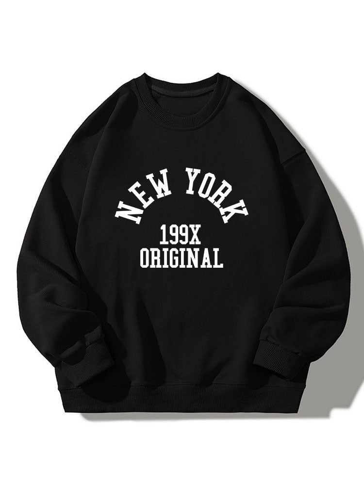 New York Print Relaxed Sweatshirt