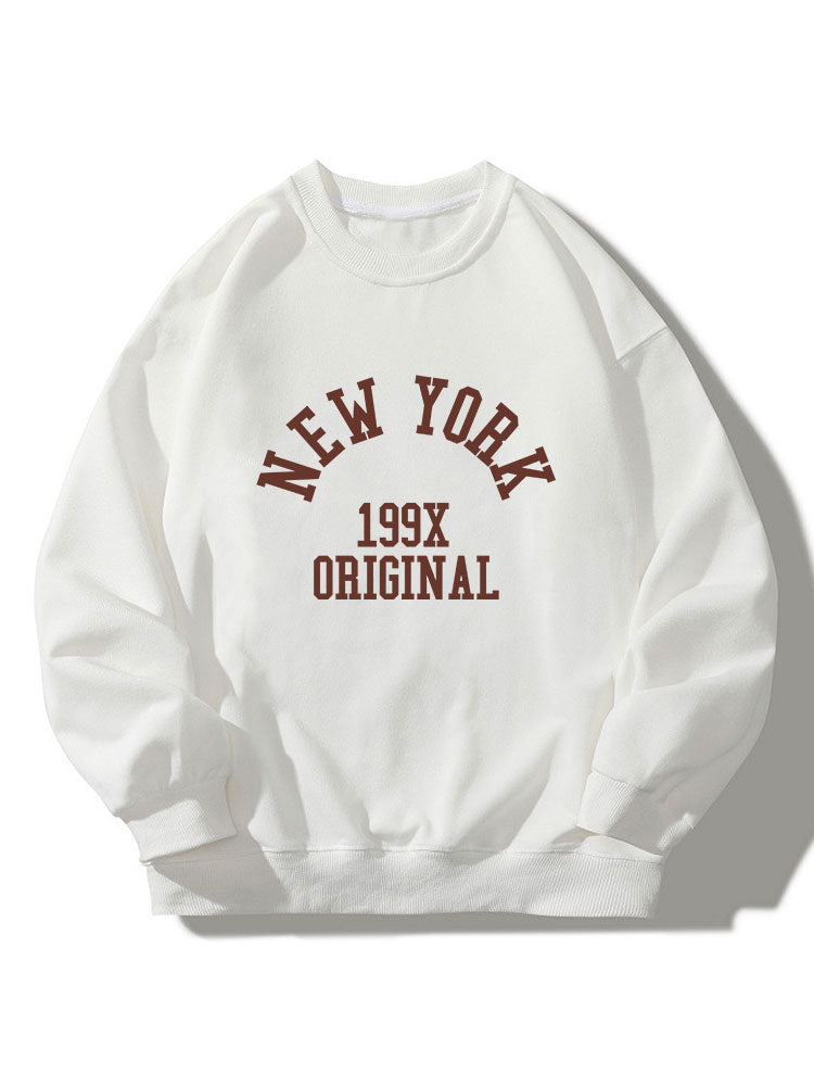 New York Print Relaxed Sweatshirt