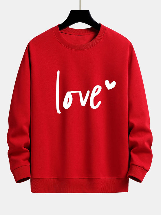 Love Print Relax Fit Sweatshirt