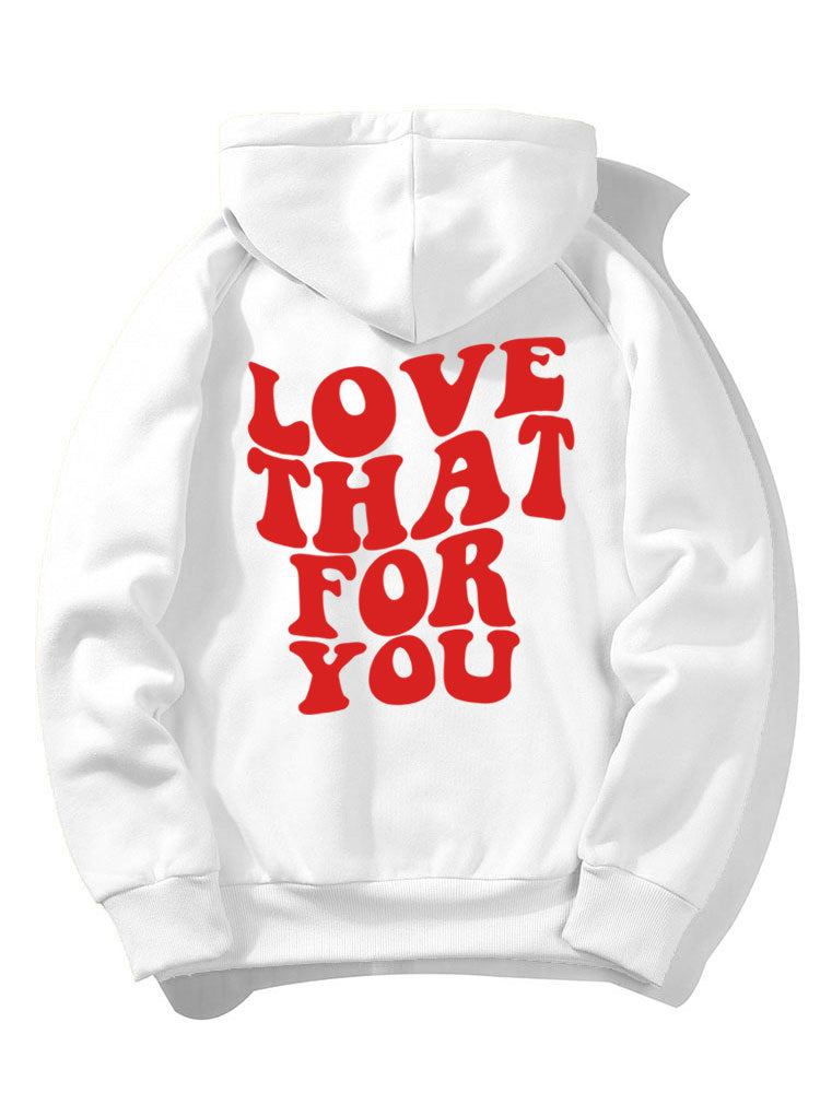 Letter Back Print Hoodie